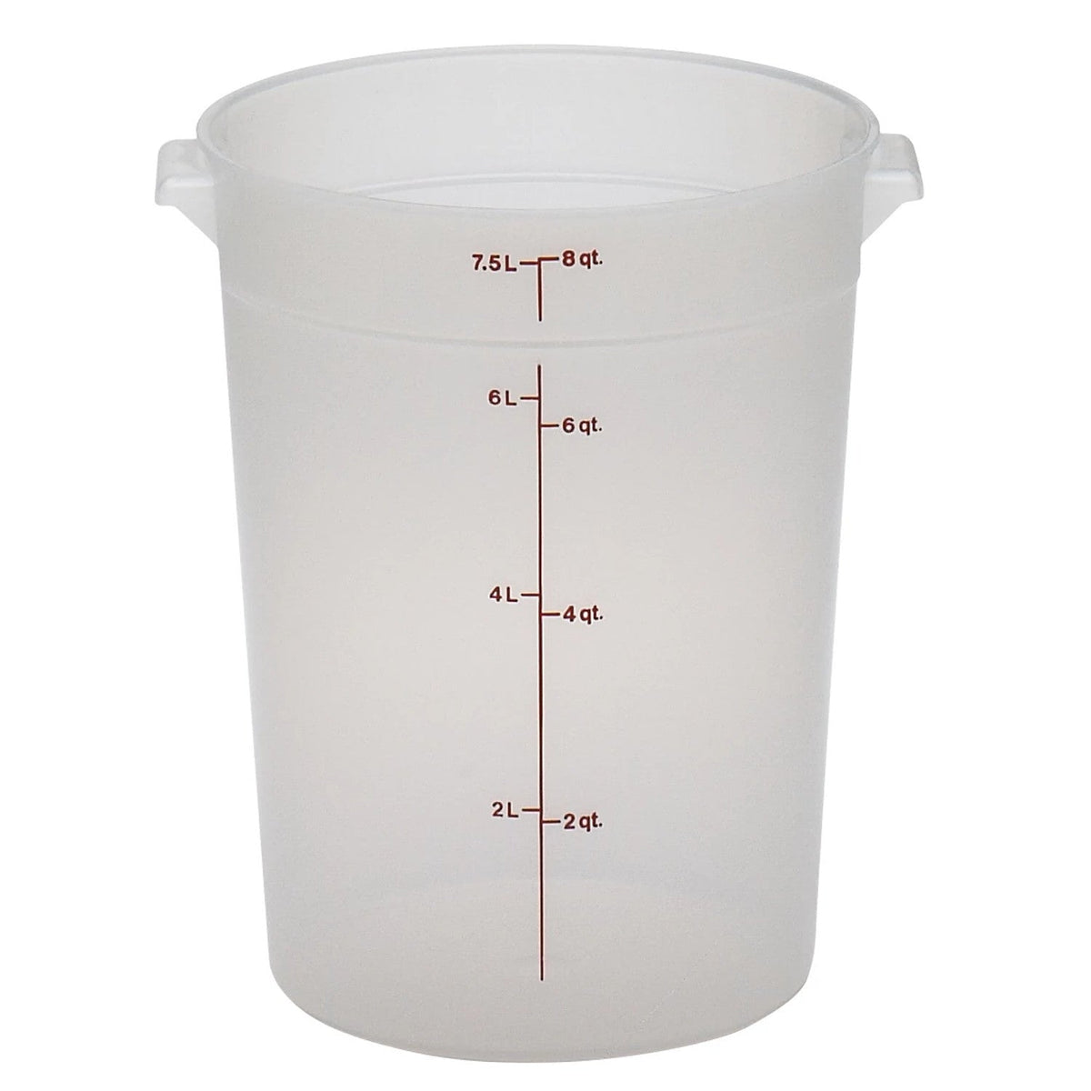 Cambro RFS8PP190 Translucent CamRound Food Storage Container, 8 qt. - Translucent