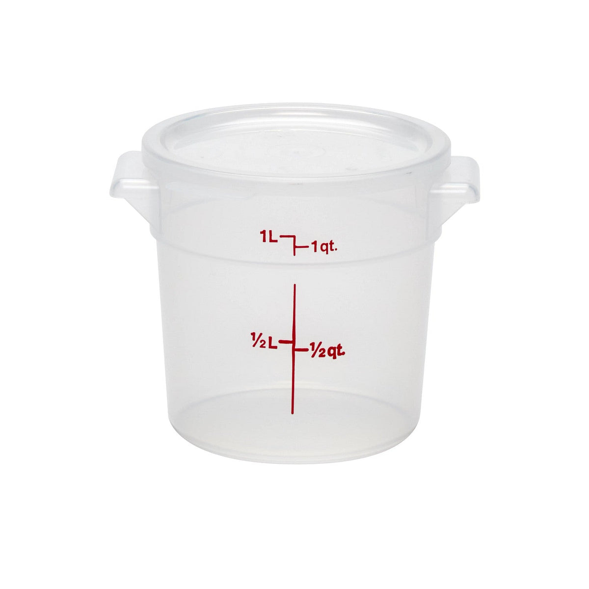 Cambro RFSC1PP190 Translucent Round Cover for 1 qt. Translucent Round Containers - Translucent