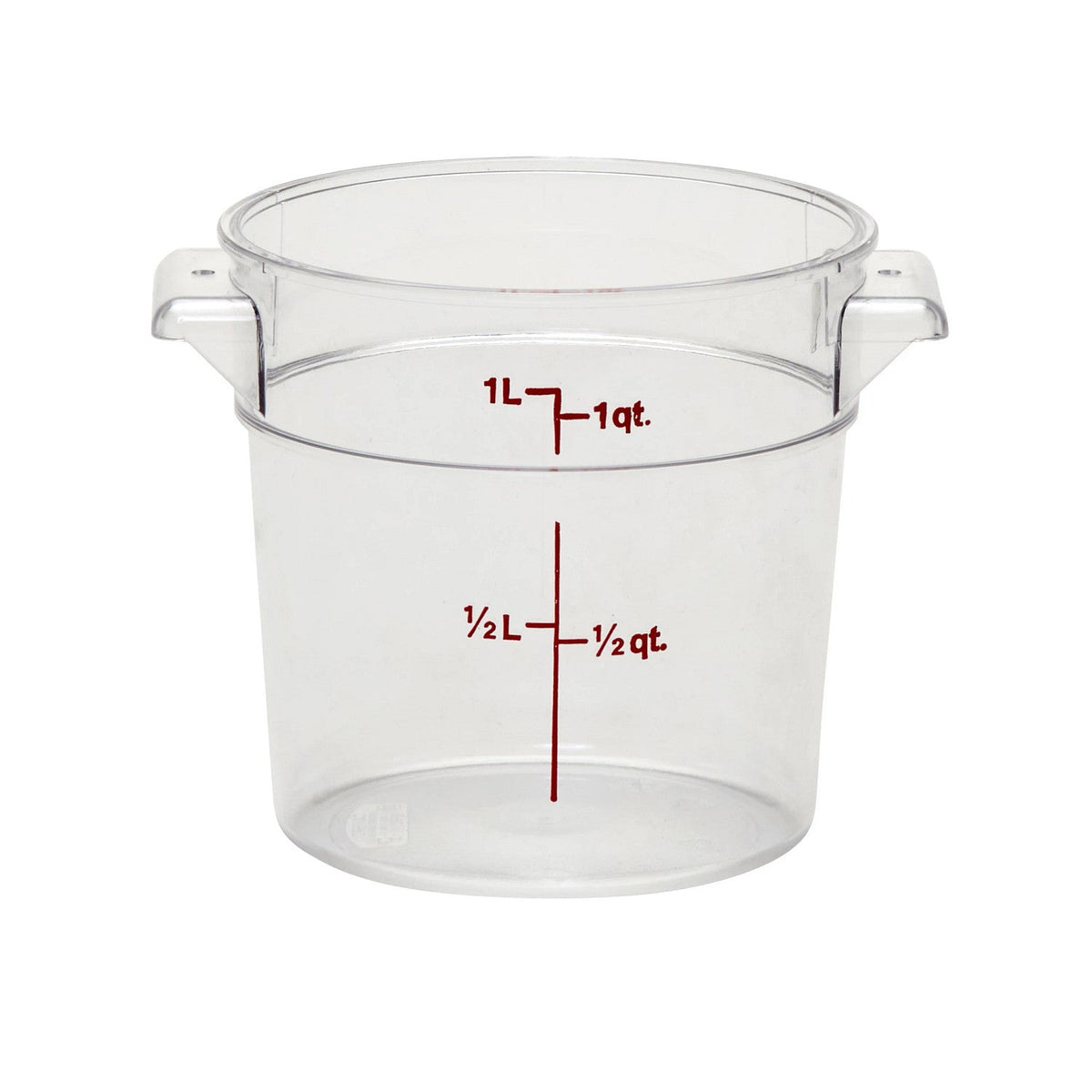 Cambro RFSCW1135 Camwear CamRound Food Storage Container, 1 qt., Clear - Clear