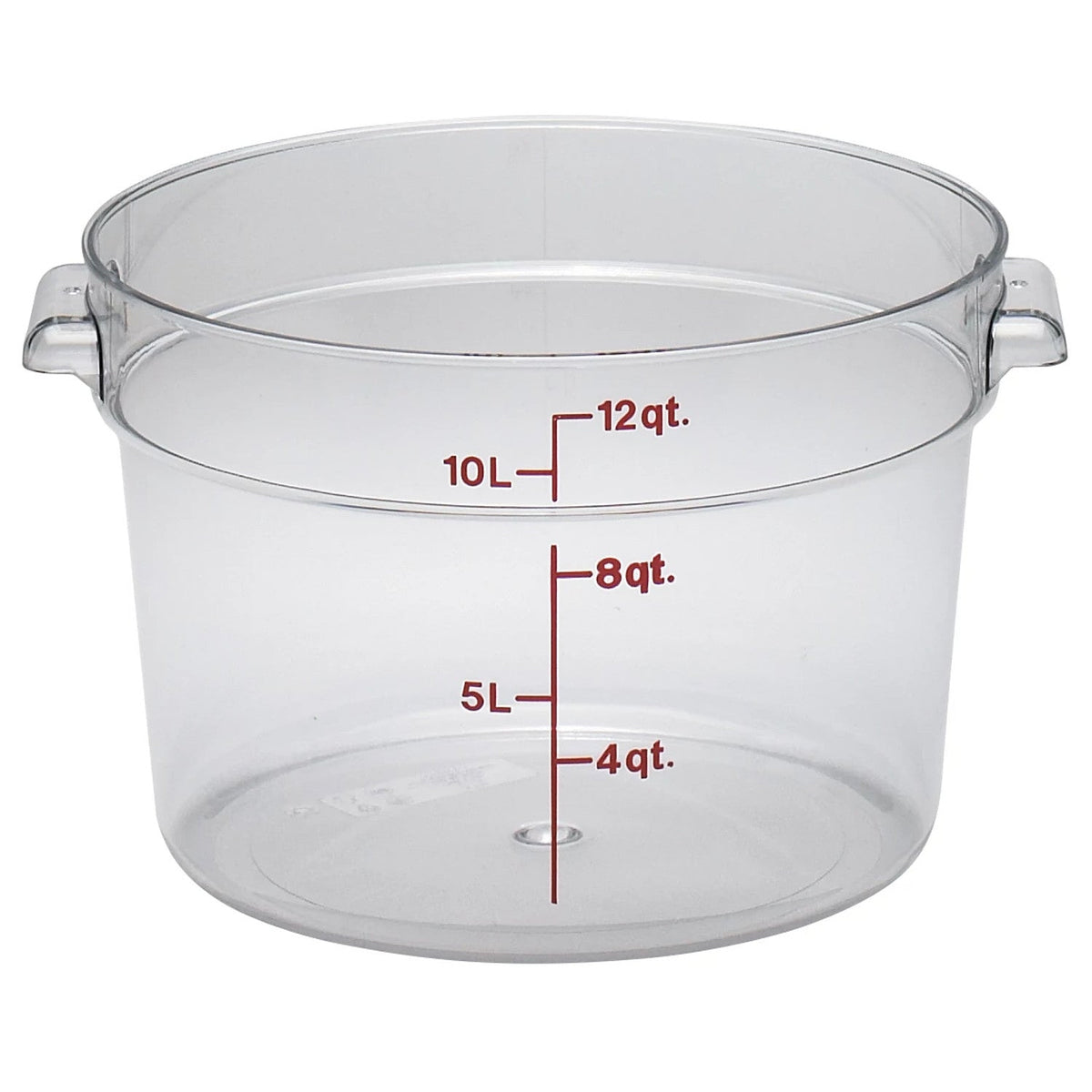 Cambro RFSCW12135 Camwear CamRound Food Storage Container, 12 qt., Clear - Clear