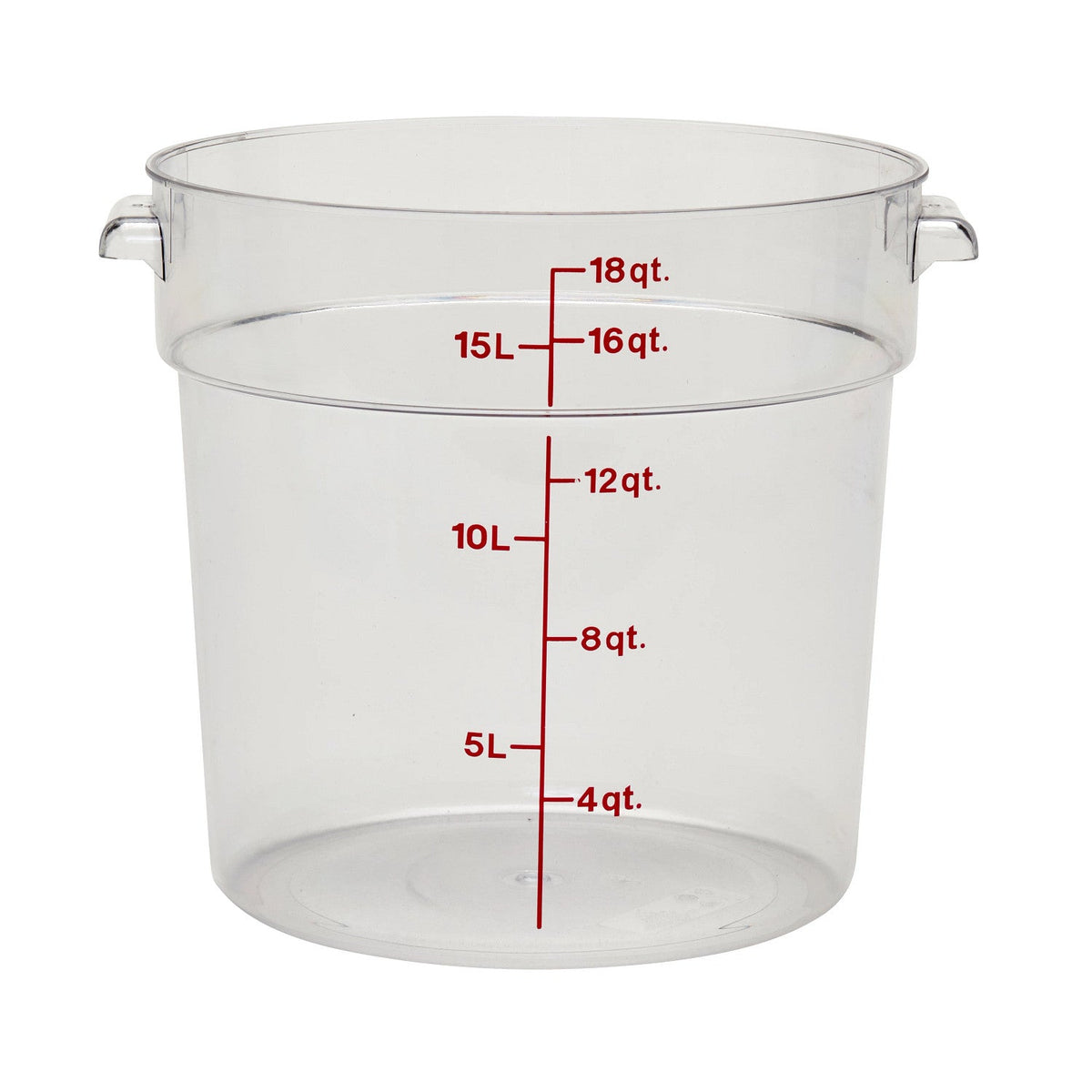 Cambro RFSCW18135 Camwear CamRound Food Storage Container, 18 qt., Clear - Clear