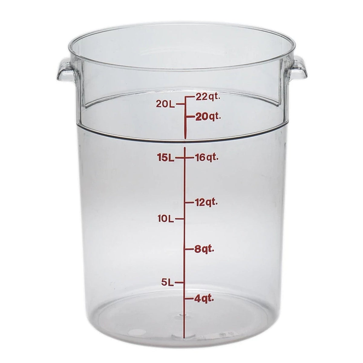 Cambro RFSCW22135 Camwear CamRound Food Storage Container, 22 qt., Clear - Clear