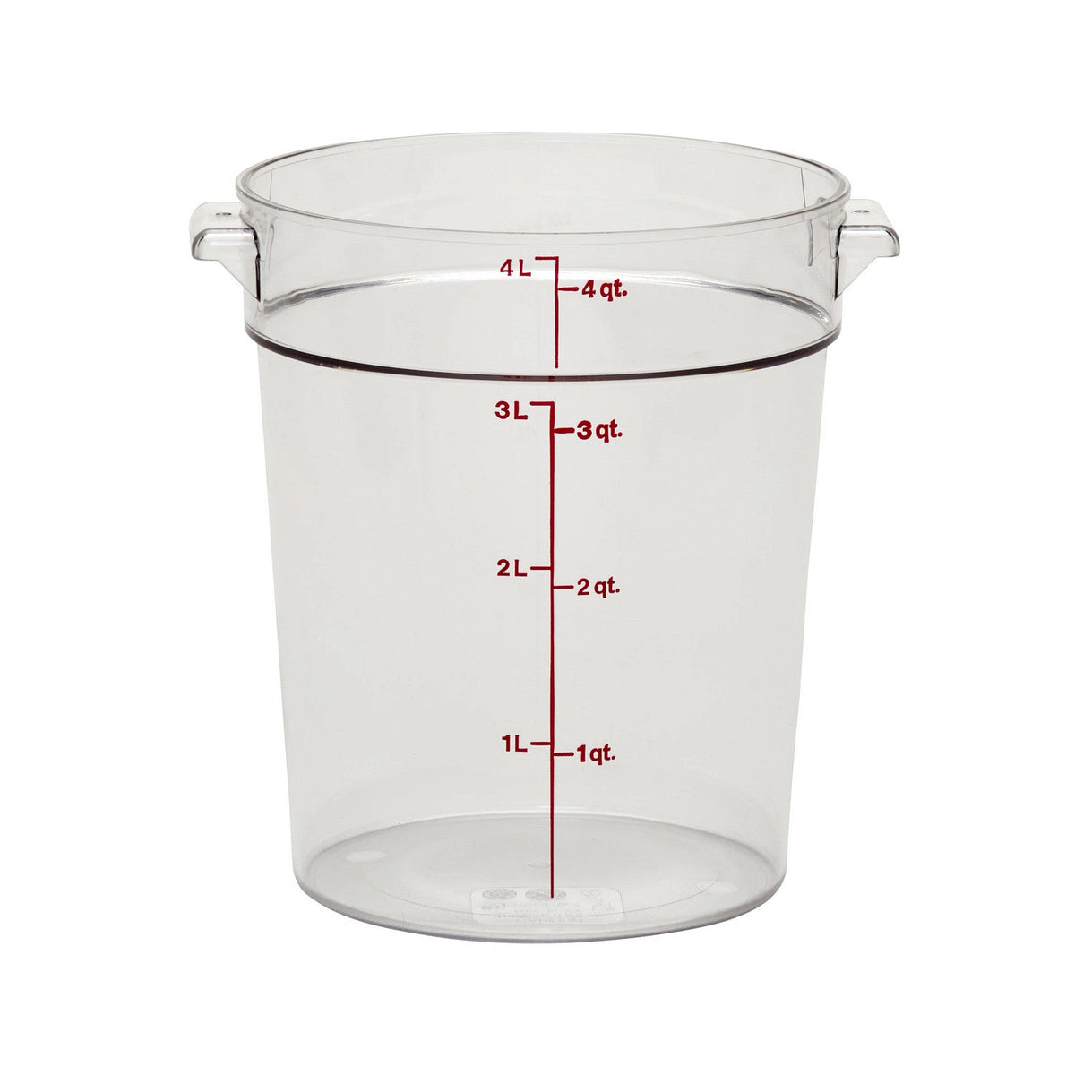 Cambro RFSCW4135 Camwear CamRound Food Storage Container, 4 qt., Clear - Clear