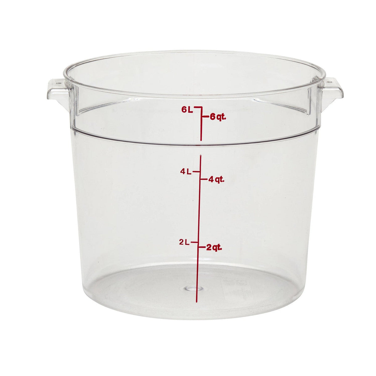 Cambro RFSCW6135 Camwear CamRound Food Storage Container, 6 qt., Clear - Clear