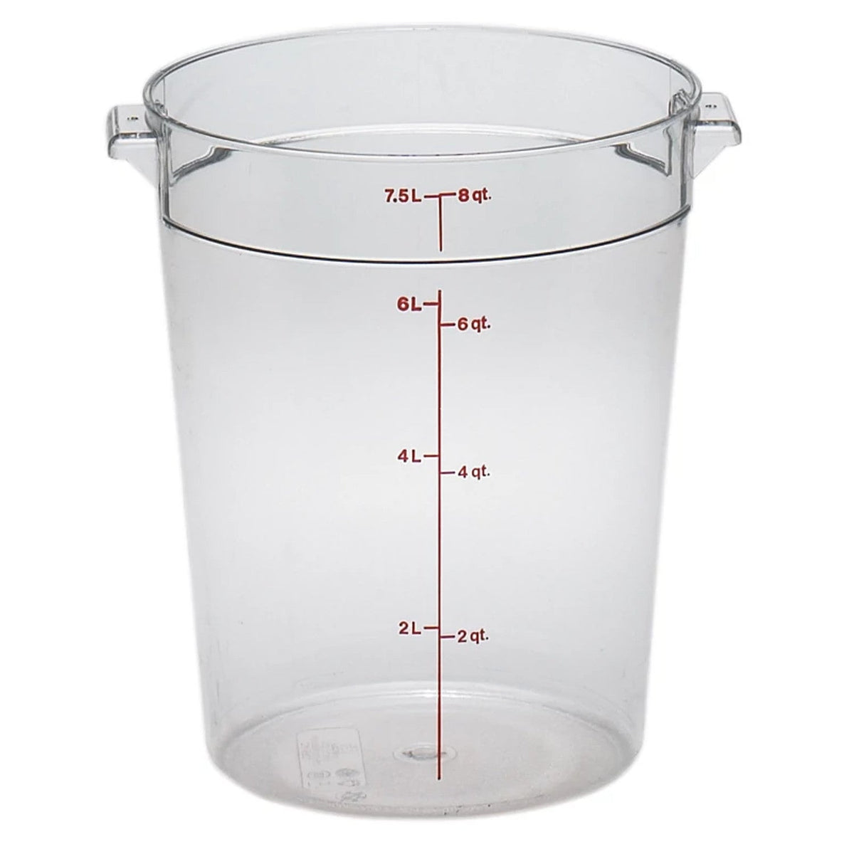 Cambro RFSCW8135 Camwear CamRound Food Storage Container, 8 qt., Clear - Clear
