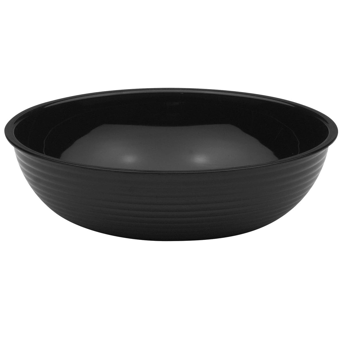 Cambro RSB10CW110 Camwear Round Ribbed Serving Bowl, 3.2 qt., 10" Dia. - Black