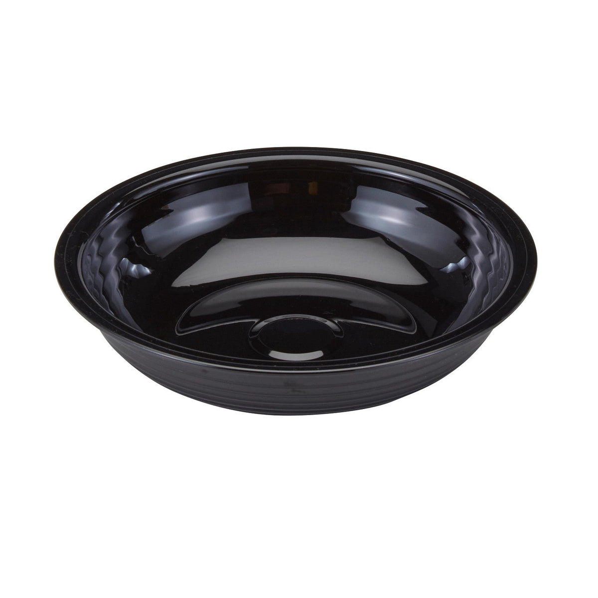 Cambro RSB6CW110 Camwear Round Ribbed Serving Bowl, 18.8 oz., 6" Dia. - Black