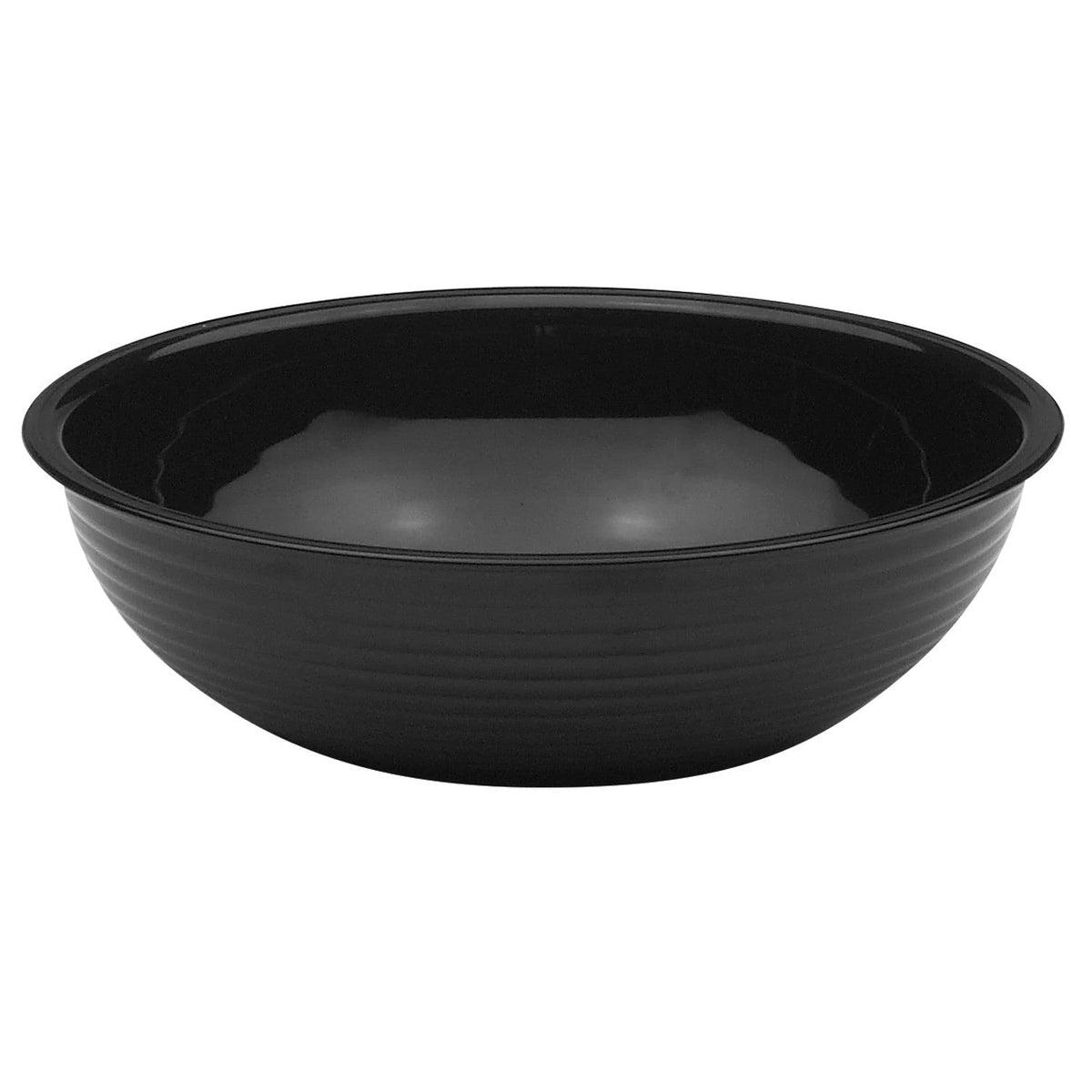 Cambro RSB8CW110 Camwear Round Ribbed Serving Bowl, 1.65 qt., 8" Dia. - Black