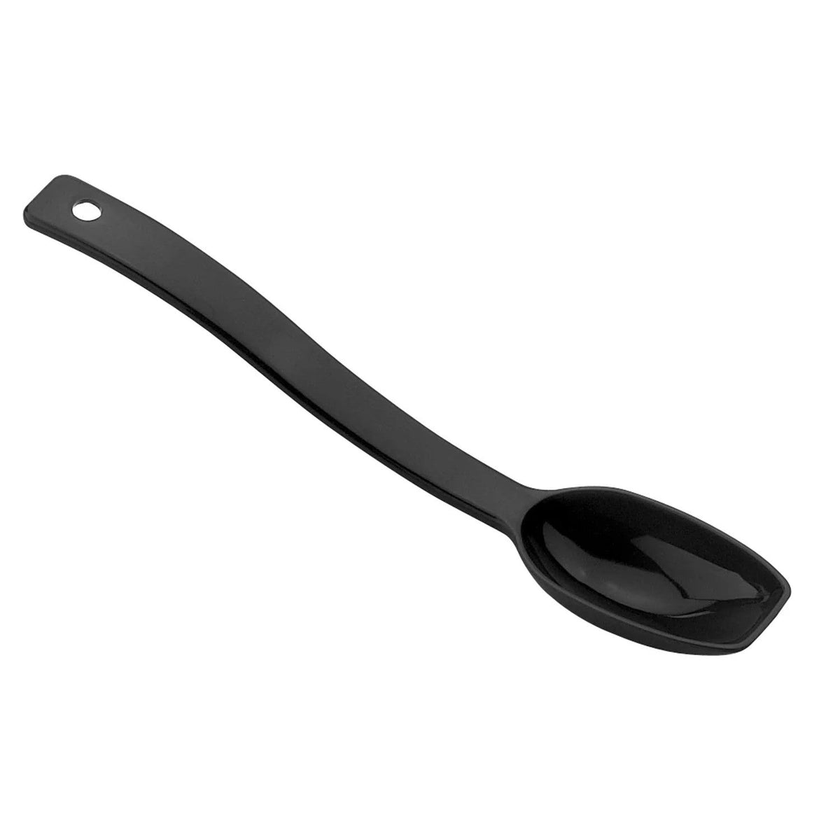 Cambro SPO8CW110 Camwear Solid Salad Spoon, 8 1/8" x 1 1/2" - Black