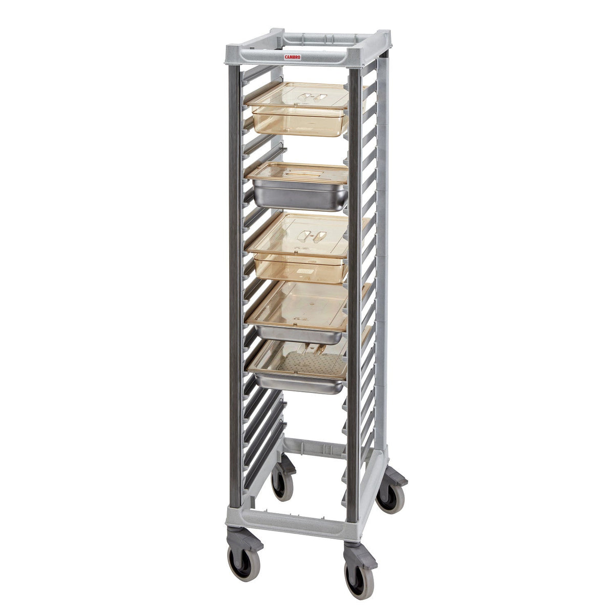 Cambro UGNPR11F18480 Camshelving GN 1/1 Food Pan Trolleys Full Size Trolley - Speckled Gray