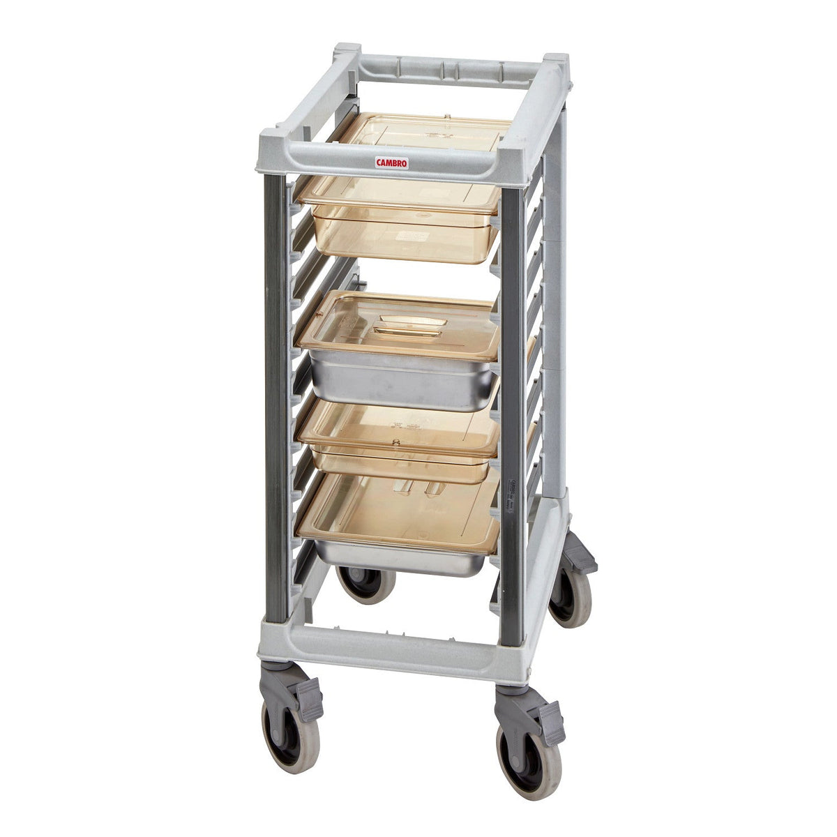 Cambro UGNPR11H9480 Camshelving GN 1/1 Food Pan Trolleys Half Size Trolley - Speckled Gray