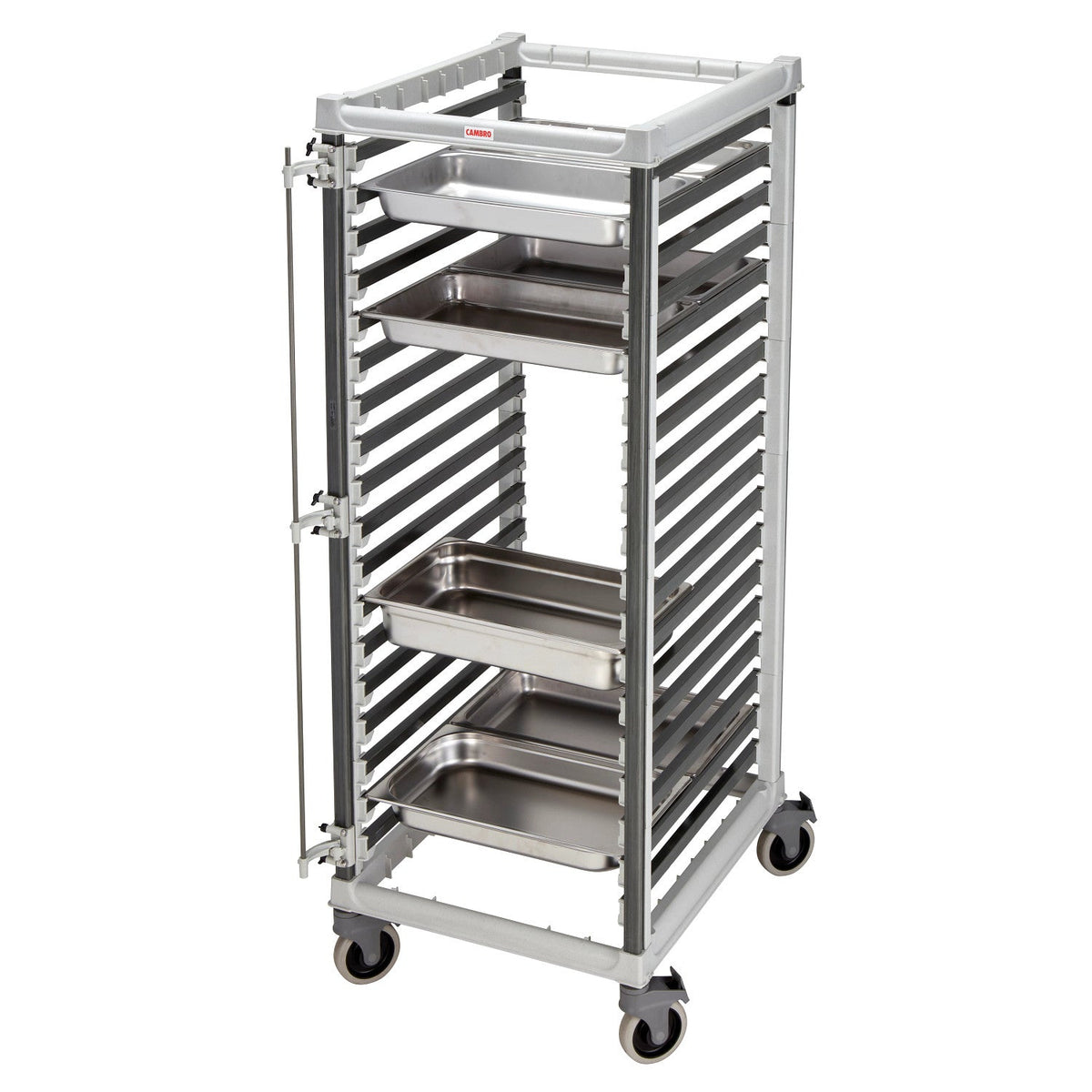 Cambro UGNPRPSF480 Camshelving Pan Stops for GN Food Pan Trolleys - Speckled Gray