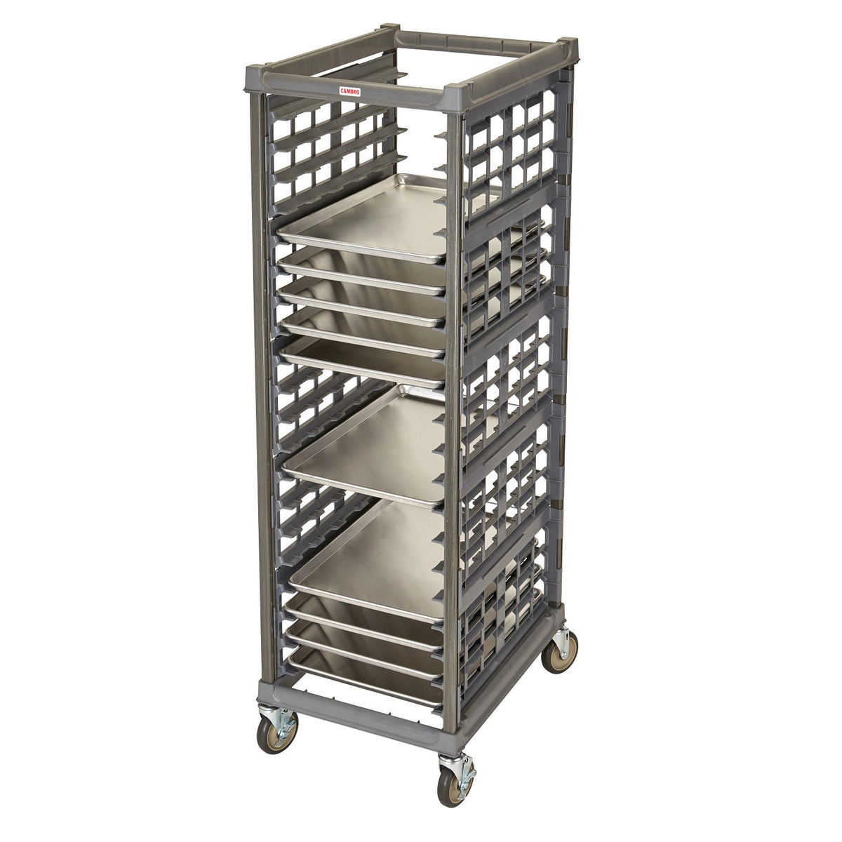 Cambro UPR1826FPA20580 Ultimate Sheet Pan Rack, Full Size / Factory Assembled, 20 Pans - Brushed Graphite