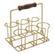 Chai Glass Carrier in Brass / Gold Finish - 6 Glass Capacity
