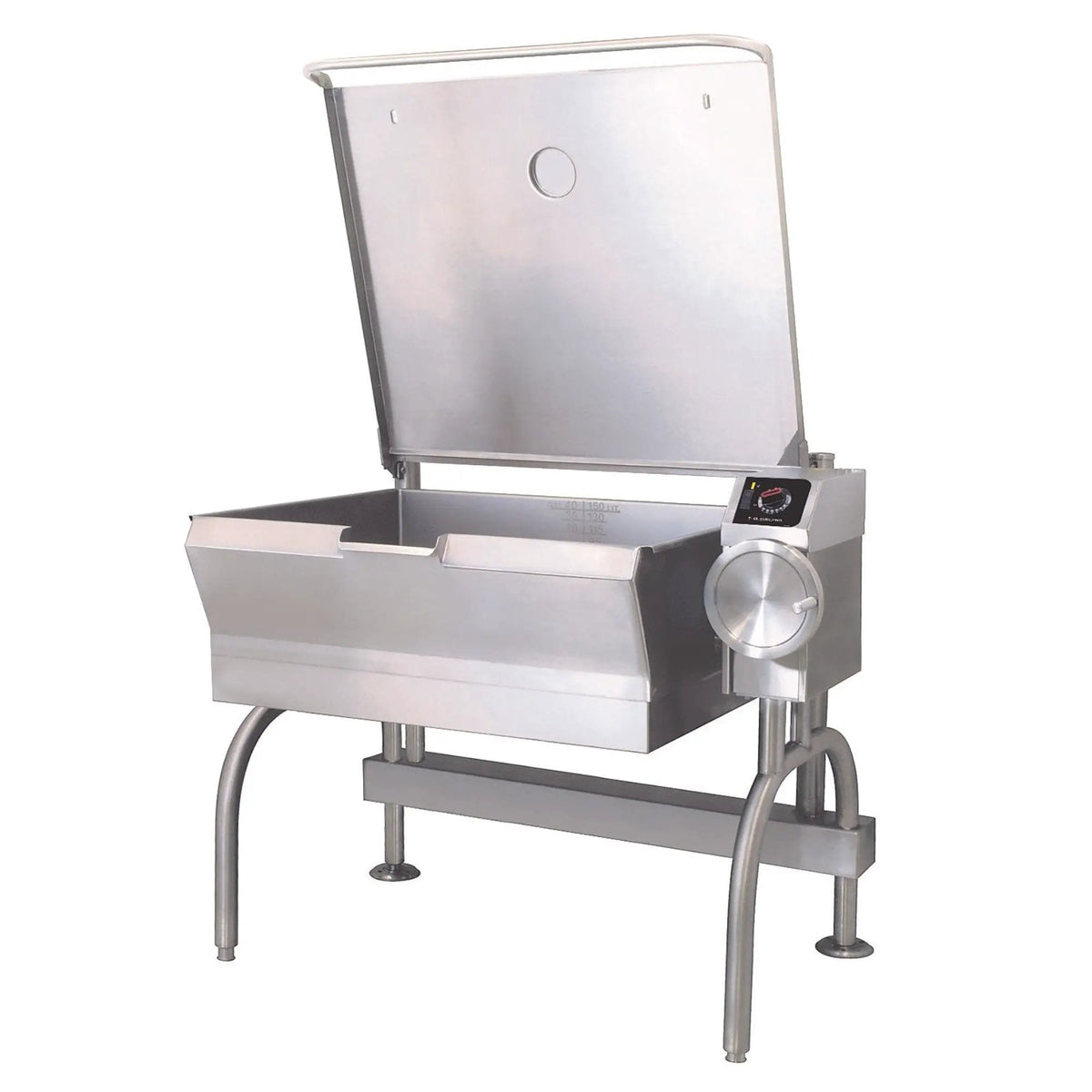 Cleveland SEL40T1 40 gal. Tilt Skillet - Open Leg Base, Peened Interior, Strainer, 208v/3ph by Cleveland (cleveland-sel40t1-40-gal-tilt-skillet-open-leg-base-peened-interior-strainer-208v-3ph)