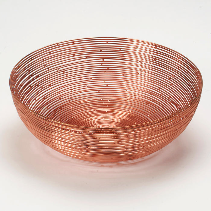 Copper Wire Round Bread Basket- 8.6 Inch.