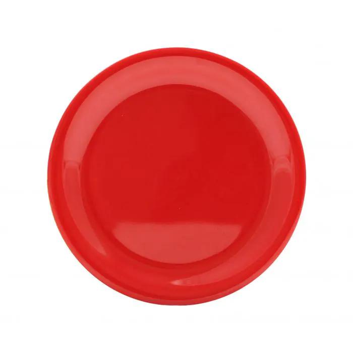 Thunder Group CR106PR, 6 1/2" NARROW RIM PLATE, PURE RED, Melamine, NSF, Case Pack of 12