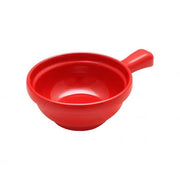 Thunder Group CR305PR, 10 OZ, 4 1/4" X 6 3/4" X 2", SOUP BOWL W/HANDLE, PURE RED, Melamine, NSF, Case Pack of 12