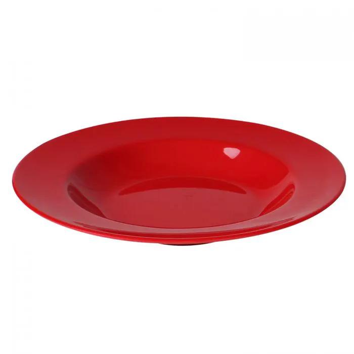 Thunder Group CR5811PR, 16 OZ, 11 1/4" PASTA BOWL, PURE RED, Melamine, NSF, Case Pack of 12