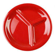 Thunder Group CR710PR, 10 1/4", 3 COMPARTMENT PLAT, PURE RED, Melamine, NSF, Case Pack of 12