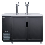 Dukers DKB48 - M2, Dual Tap Kegerator, Draft Beer Cooler, Hinged Door,