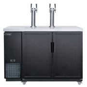 Dukers DKB60 - M2, Dual Tap Kegerator, Draft Beer Cooler, Hinged Door