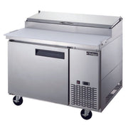DUKERS DPP44 Commercial Single Door Pizza Prep Table Refrigerator