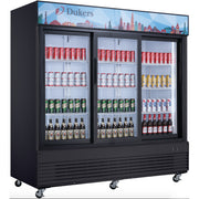 Dukers DSM - 68SR Commercial Glass Sliding 3 - Door Merchandiser Refrigerator