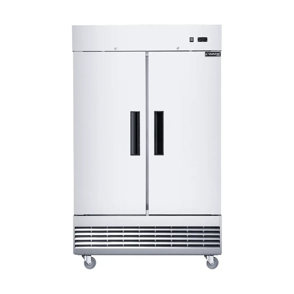Dukers Appliance Co D47EF 48" 2-Solid Door Reach-In Freezer, Bottom Mounted, 29.51 cu. ft.