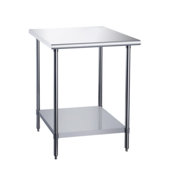 Dukers DCSTW-3024 24in. x 30in. Stainless Steel Work Table with Adjustable Undershelf, 18 Gauge, NSF