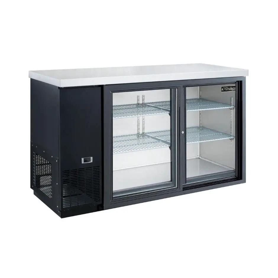 Dukers DBB48-S2 48-inch back bar cooler with sliding glass doors, stainless steel