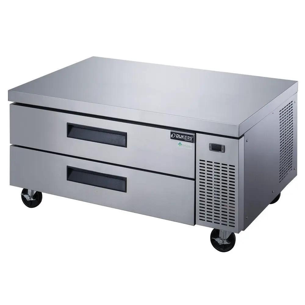 Dukers DCB48-D2 48-inch chef base refrigerator with 2 pull-out drawers, stainless steel