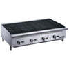 Dukers DCCB48 48in. Countertop Radiant Charbroiler, 4 Burners, 140,000 BTU, Standby Pilots