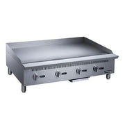Dukers DCGM48 48-inch heavy duty manual gas countertop griddle, stainless steel