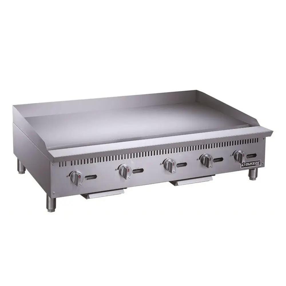 Dukers DCGM60 60-inch heavy duty manual gas countertop griddle, stainless steel