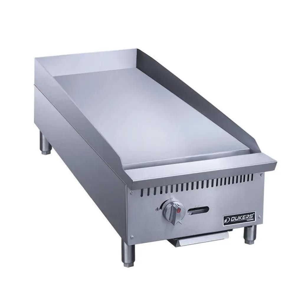 Dukers DCGMA12 12-inch heavy duty gas countertop griddle with 1-inch thick plate