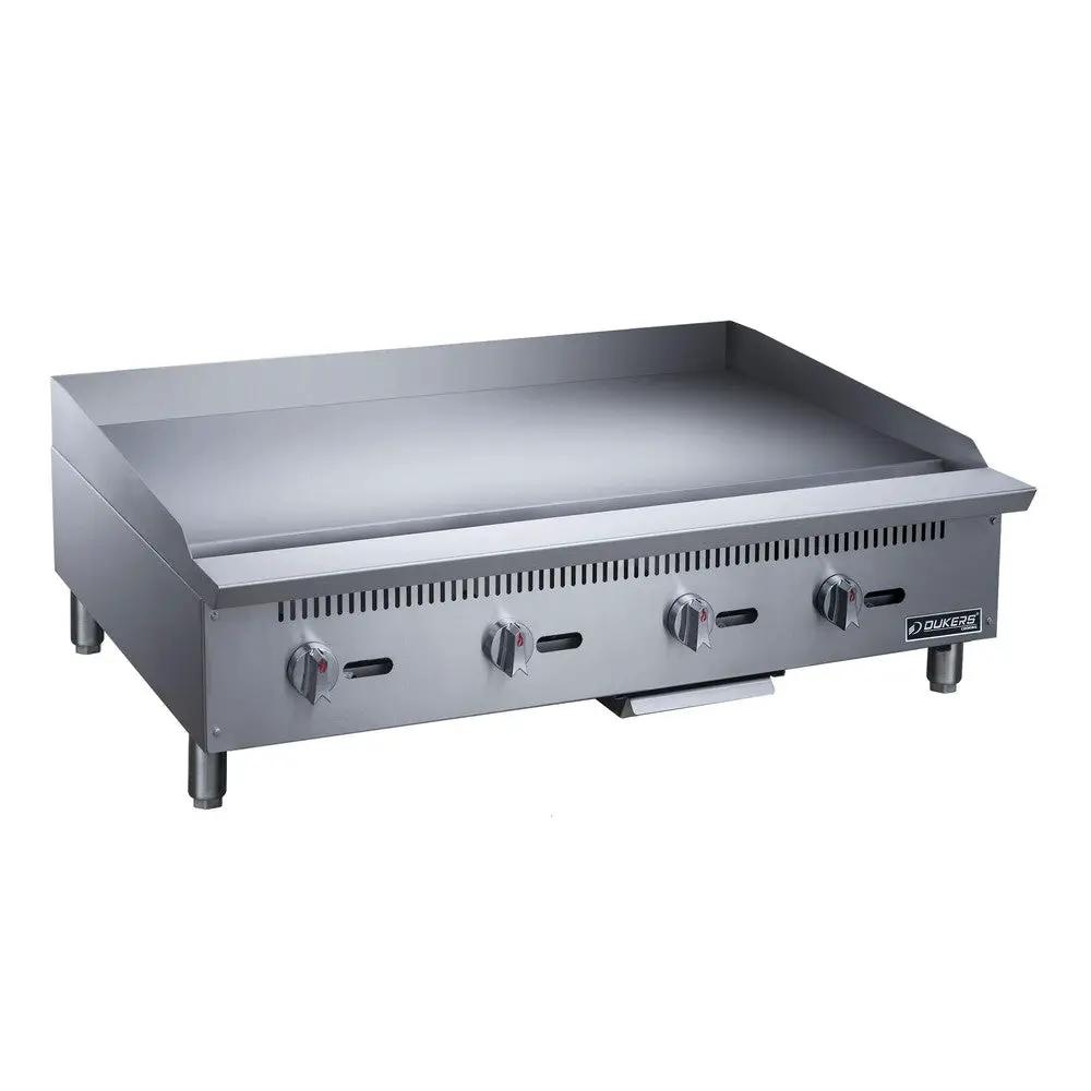 Dukers DCGMA48 48-inch heavy duty gas countertop griddle with 1-inch thick plate