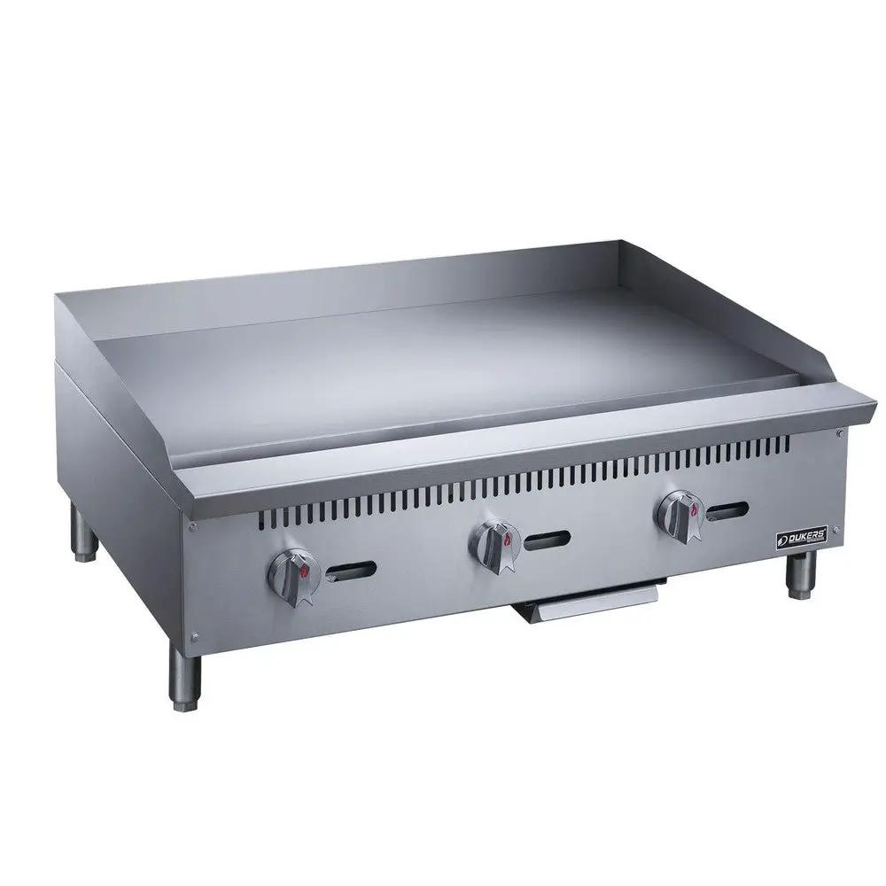 Dukers DCGT36 36-inch thermostatic gas countertop griddle with precision temperature control