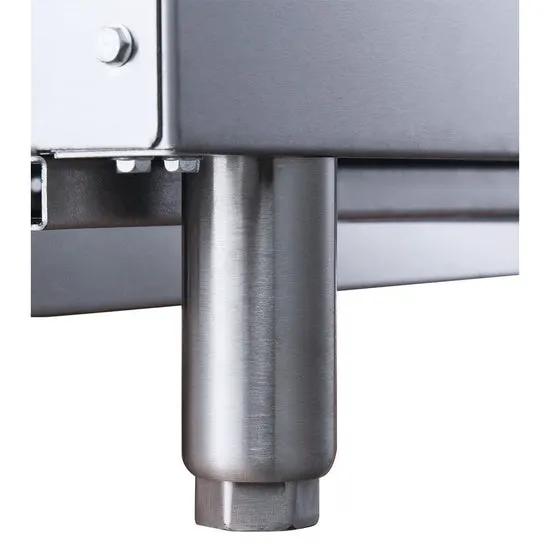 Adjustable stainless steel legs on Dukers DCHPA12 hot plate