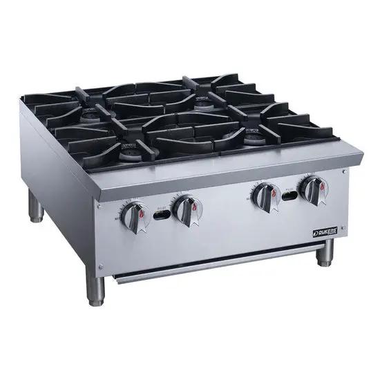 DCHPA24 hot plate top-down view of 4-burner cooking surface