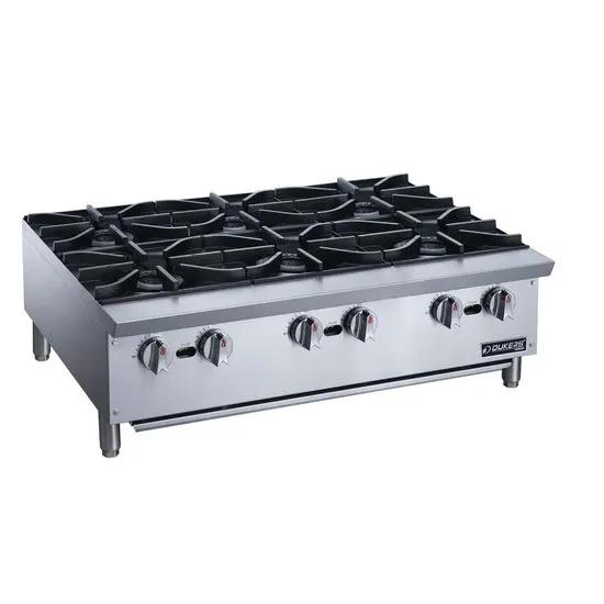 DCHPA36 hot plate top-down view of 6-burner cooking surface