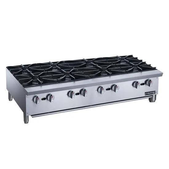 DCHPA48 hot plate top-down view of 8-burner cooking surface