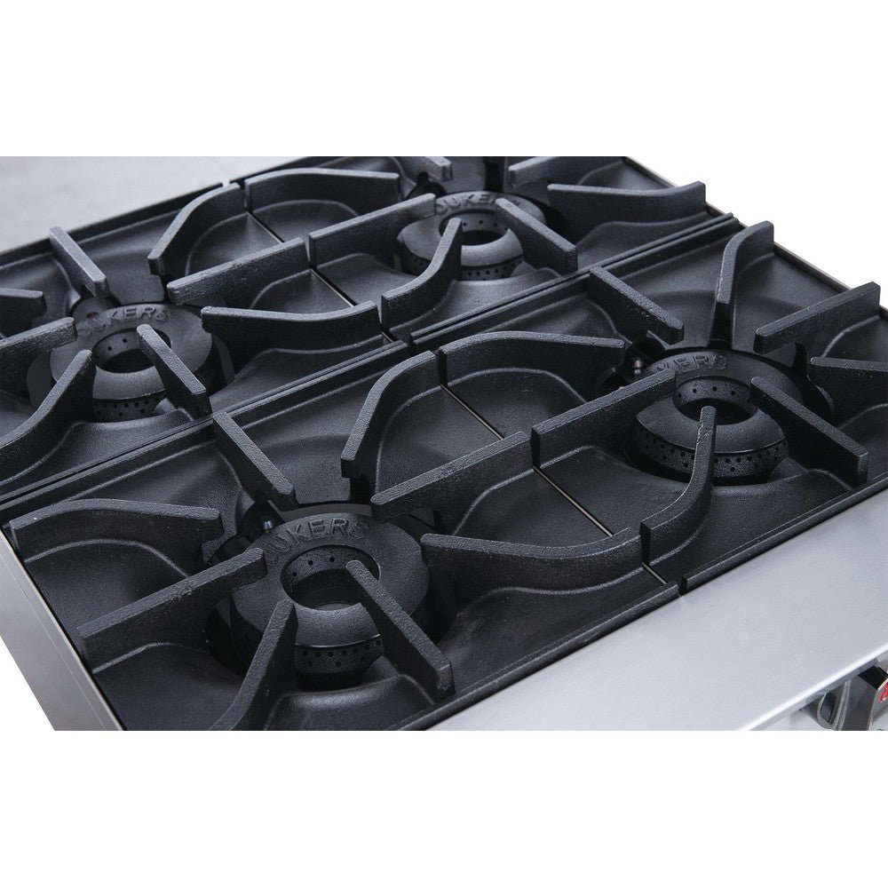 Dukers DCHPA48 48in. Countertop Gas Hot Plate, 8 Lift-Off Burners, 32,000 BTU Each, 256,000 BTU - view 6