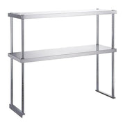 Dukers DCOS-1874 stainless steel double overshelf 73-3/4 by 18 inches for prep tables