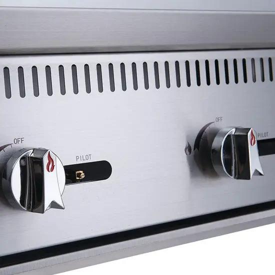 Dukers DCRB24 independent manual burner control knobs for per-zone temperature management