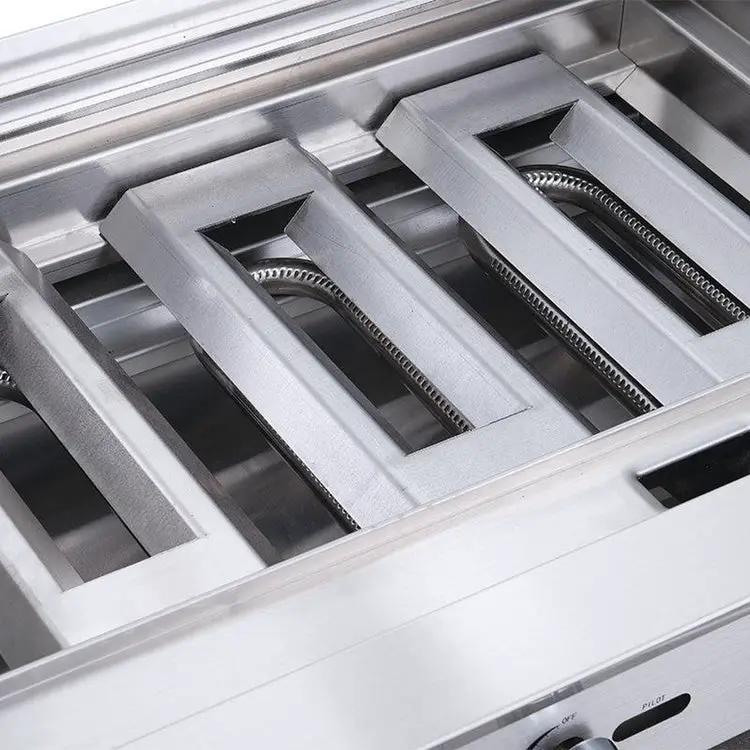 Dukers DCRB36 radiant burner cover for even heat distribution across the full cooking surface
