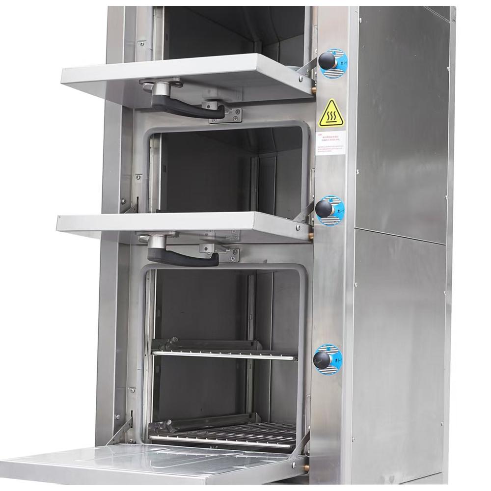 Dukers DCSC24 24in. Commercial Steam Cabinet, 3 Compartments, 90,000 BTU, Stainless Steel - view 4