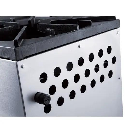 High-output burner detail on DCSPB2 4-burner stock pot range