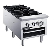 Dukers DCSPB2 4-burner low-profile stock pot range – front view