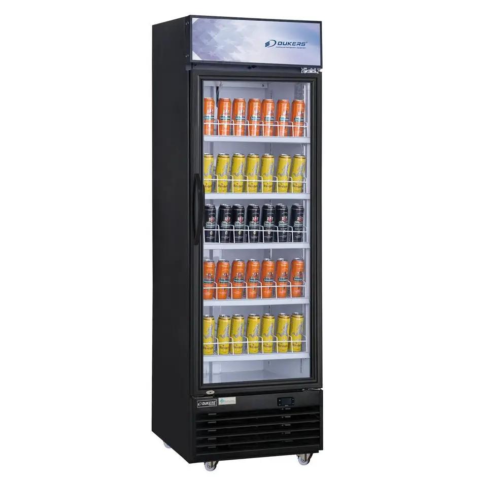 Dukers DSM-15R 27-inch single glass hinged door commercial merchandiser refrigerator